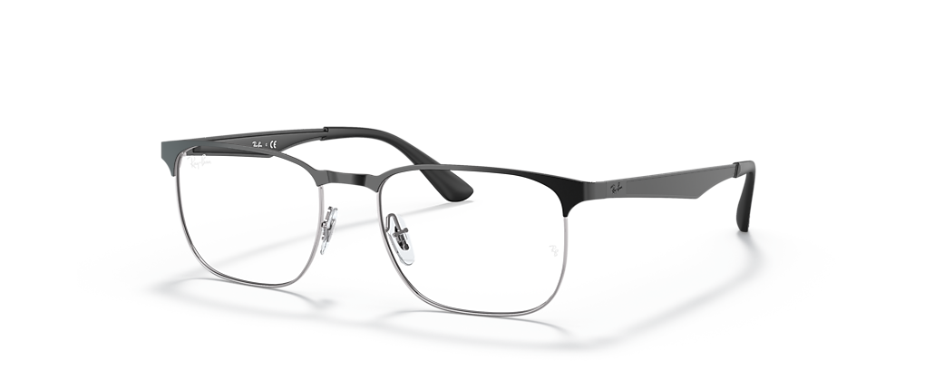 Ray-Ban RB6363 Optics Black On Silver Frames Ray-Ban RB6363 Optics Black On Silver Frames