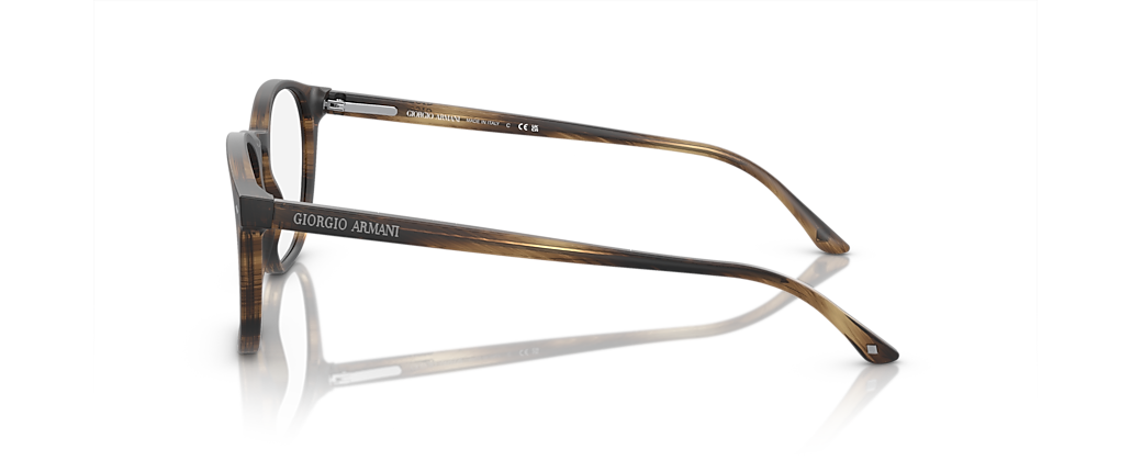 Giorgio Armani AR7074 Striped Matte Dark Brown Frames