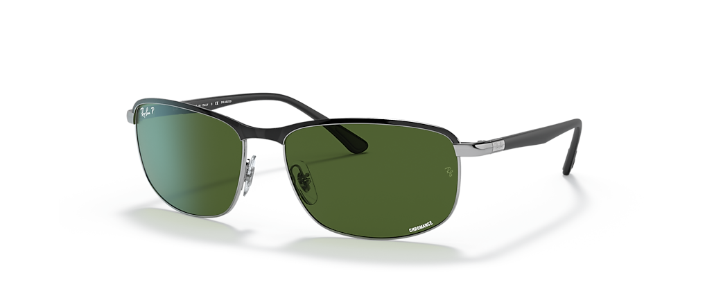 Ray-Ban RB3671CH Chromance Black On Silver Sunglasses Ray-Ban RB3671CH Chromance Black On Silver Sunglasses