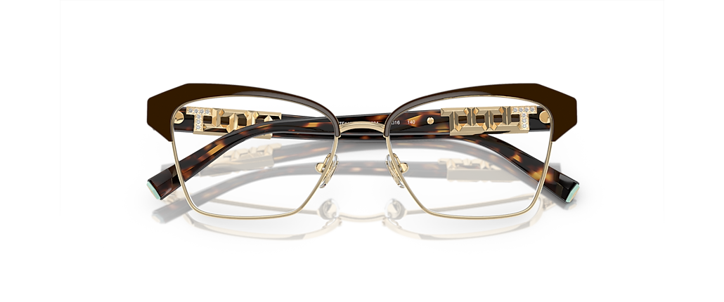 Tiffany & Co. TF1156B Brown On Pale Gold Frames