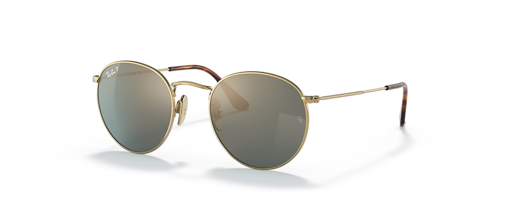 Ray-Ban RB8247 Round Titanium Gold Sunglasses Ray-Ban RB8247 Round Titanium Gold Sunglasses
