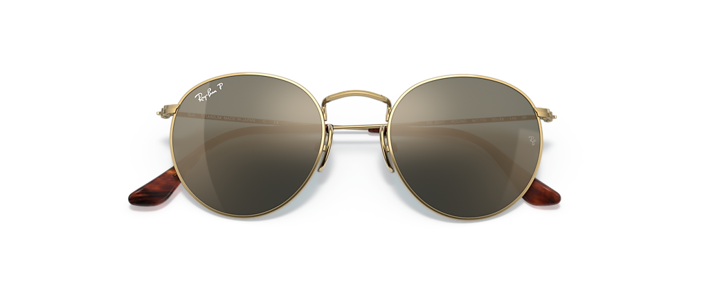 Ray-Ban RB8247 Round Titanium Gold Sunglasses Ray-Ban RB8247 Round Titanium Gold Sunglasses