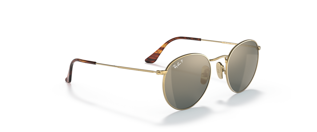 Ray-Ban RB8247 Round Titanium Gold Sunglasses Ray-Ban RB8247 Round Titanium Gold Sunglasses