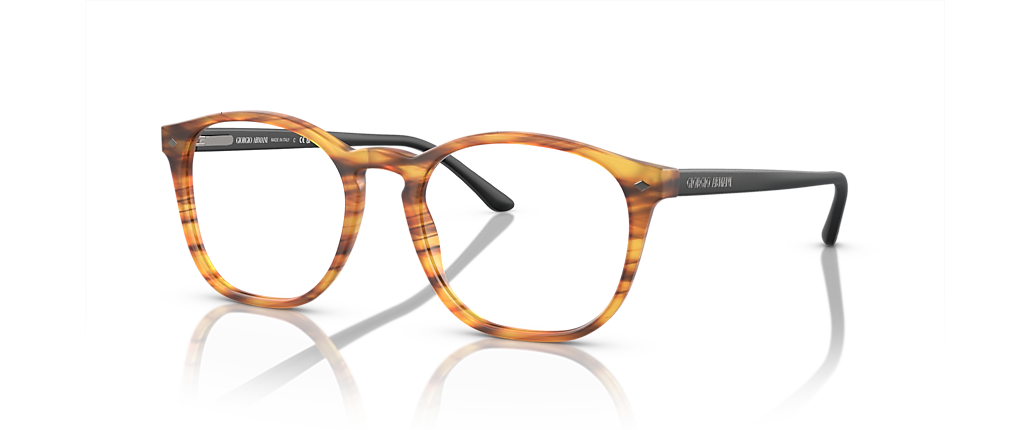 Giorgio Armani AR7074 Matte Striped Light Brown Frames