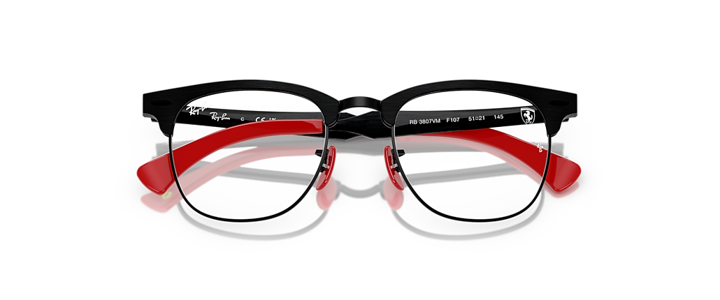 Ray-Ban RB3807VM Optics Scuderia Ferrari Collection Brushed Black On Black Frames Ray-Ban RB3807VM Optics Scuderia Ferrari Collection Brushed Black On Black Frames