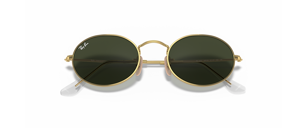 Ray-Ban RB3547 Oval Metal Arista Gold Sunglasses Ray-Ban RB3547 Oval Metal Arista Gold Sunglasses