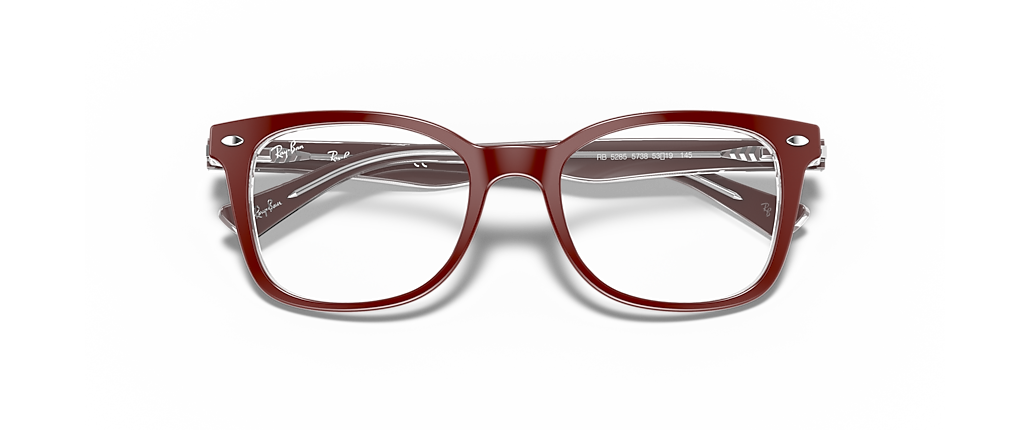 Ray-Ban RB5285 Optics Bordeaux On Transparent Frames Ray-Ban RB5285 Optics Bordeaux On Transparent Frames