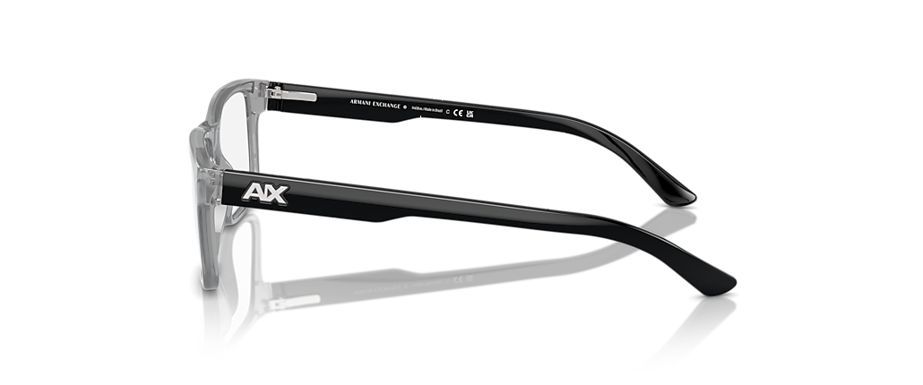 Armani Exchange AX3016 Shiny Transparent Grey Frames Armani Exchange AX3016 Shiny Transparent Grey Frames