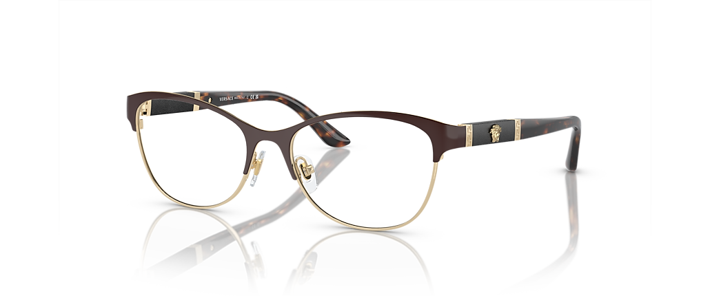 Versace VE1233Q Brown/Pale Gold Frames Versace VE1233Q Brown/Pale Gold Frames