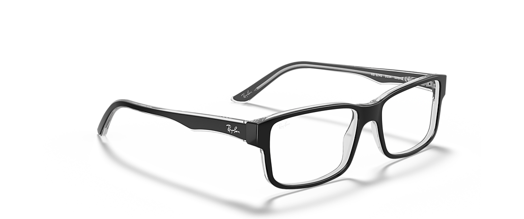 Ray-Ban RB5245 Optics Black On Transparent Frames Ray-Ban RB5245 Optics Black On Transparent Frames