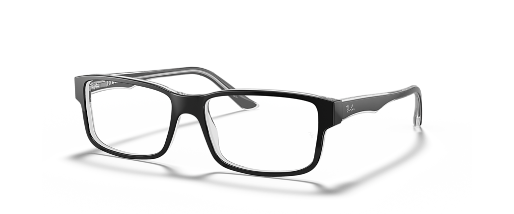 Ray-Ban RB5245 Optics Black On Transparent Frames Ray-Ban RB5245 Optics Black On Transparent Frames