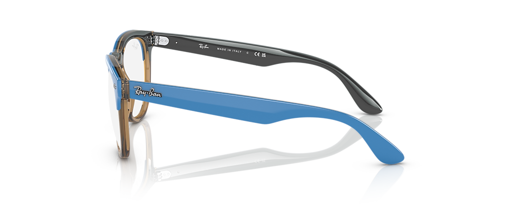 Ray-Ban RB4471V Iris Optics Azure On Transparent Light Brown Frames