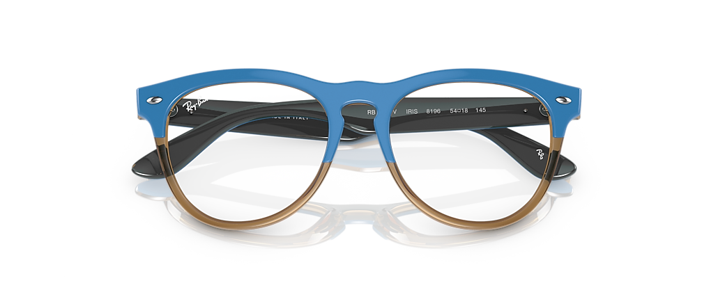 Ray-Ban RB4471V Iris Optics Azure On Transparent Light Brown Frames