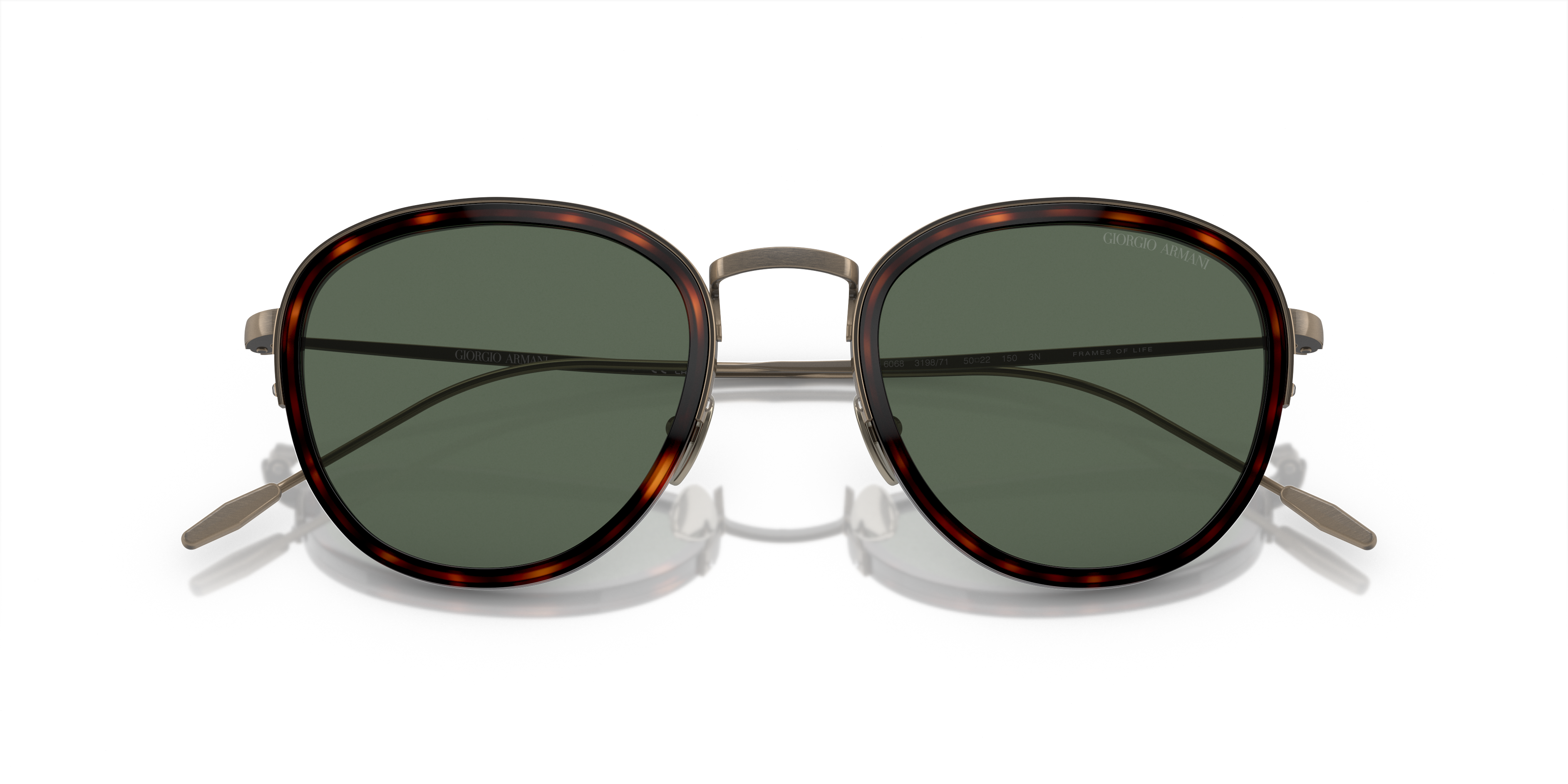 Giorgio Armani AR6068 Sunglasses with Green lenses and Red Havana frame |  OPSM