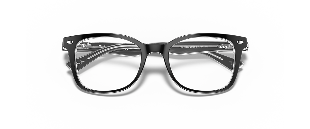 Ray-Ban RB5285 Optics Black On Transparent Frames Ray-Ban RB5285 Optics Black On Transparent Frames