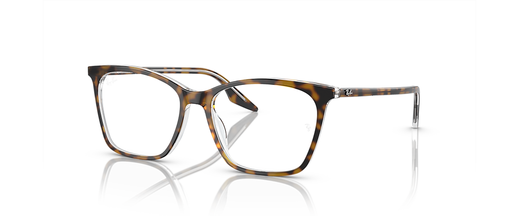 Ray-Ban RB5422F RB5422 Optics Havana On Transparent Frames Ray-Ban RB5422F RB5422 Optics Havana On Transparent Frames