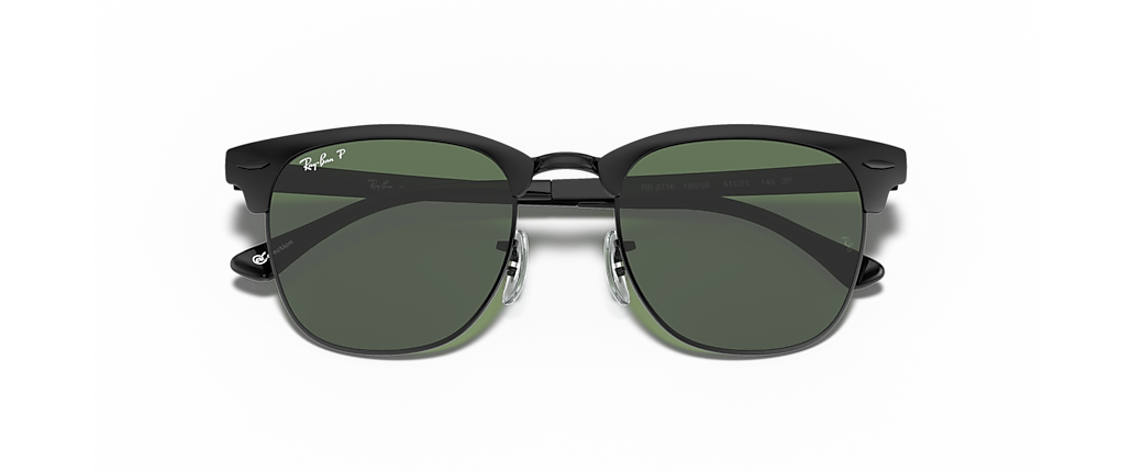 Ray-Ban RB3716 Clubmaster Metal Black Sunglasses