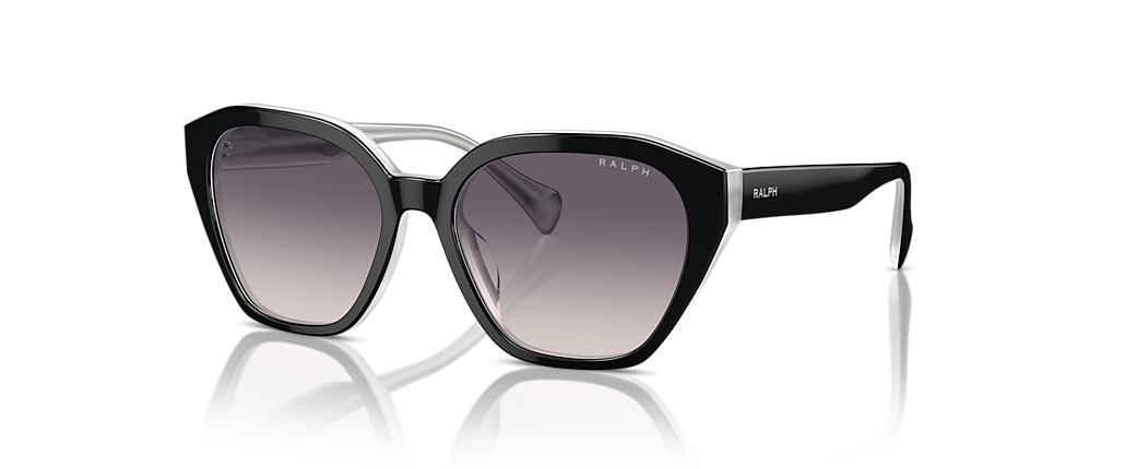 Ralph RA5315U Shiny Black On Opal Grey Sunglasses Ralph RA5315U Shiny Black On Opal Grey Sunglasses