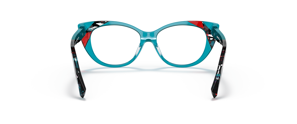 Alain Mikli A03142 Coralli Teal Transparent/Red Blue Frames Alain Mikli A03142 Coralli Teal Transparent/Red Blue Frames