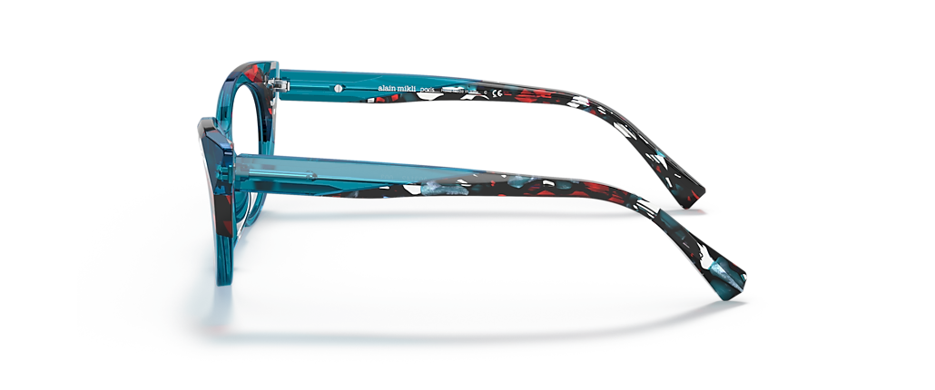 Alain Mikli A03142 Coralli Teal Transparent/Red Blue Frames Alain Mikli A03142 Coralli Teal Transparent/Red Blue Frames
