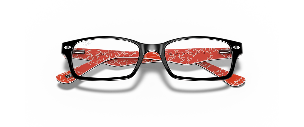 Ray-Ban RB5206 Optics Black On Red Frames Ray-Ban RB5206 Optics Black On Red Frames
