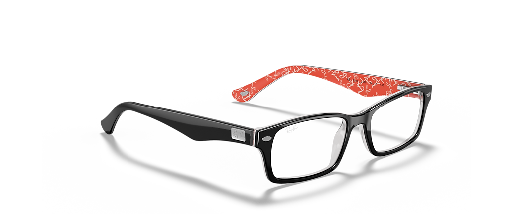 Ray-Ban RB5206 Optics Black On Red Frames Ray-Ban RB5206 Optics Black On Red Frames