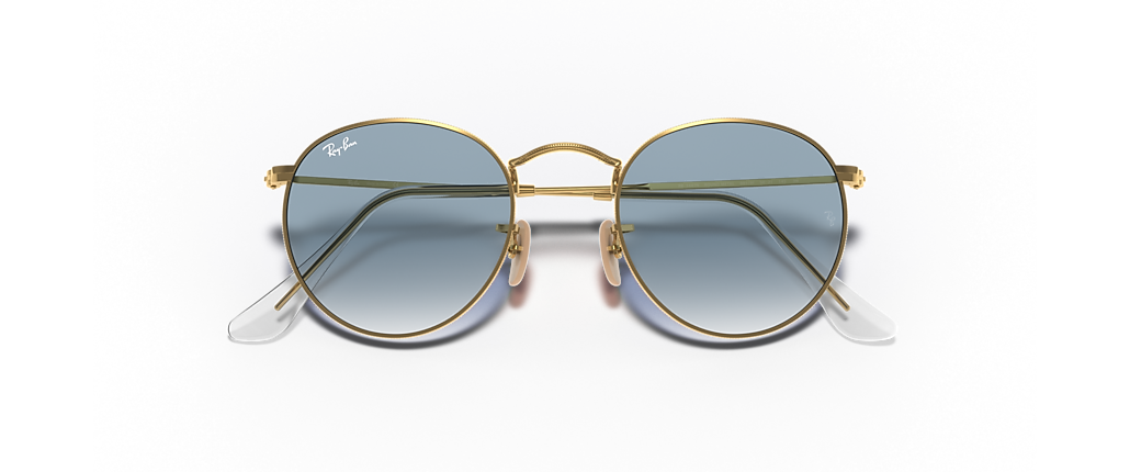 Ray-Ban RB3447N Round Flat Lenses Arista Gold Sunglasses
