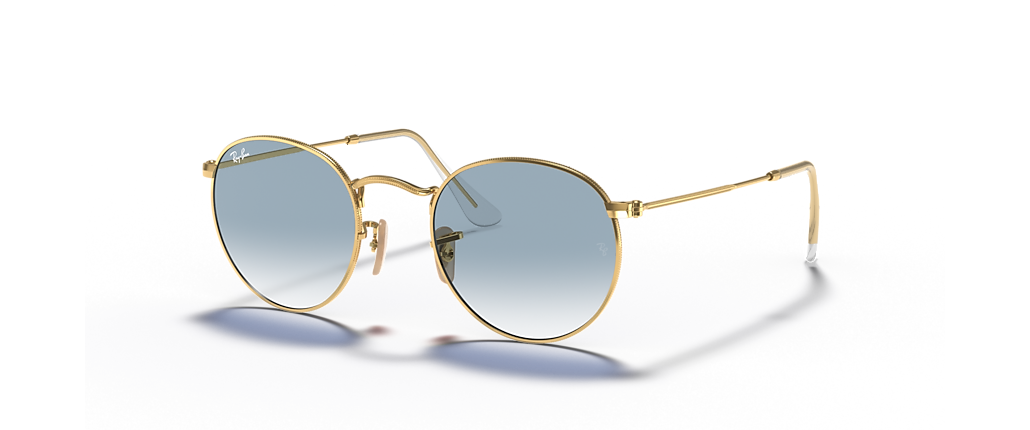 Ray-Ban RB3447N Round Flat Lenses Arista Gold Sunglasses