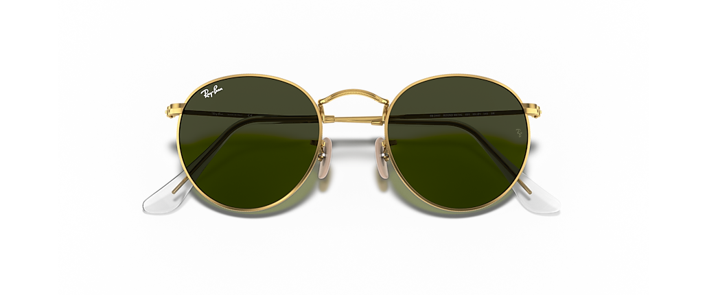Ray-Ban RB3447 Round Metal Arista Gold Sunglasses