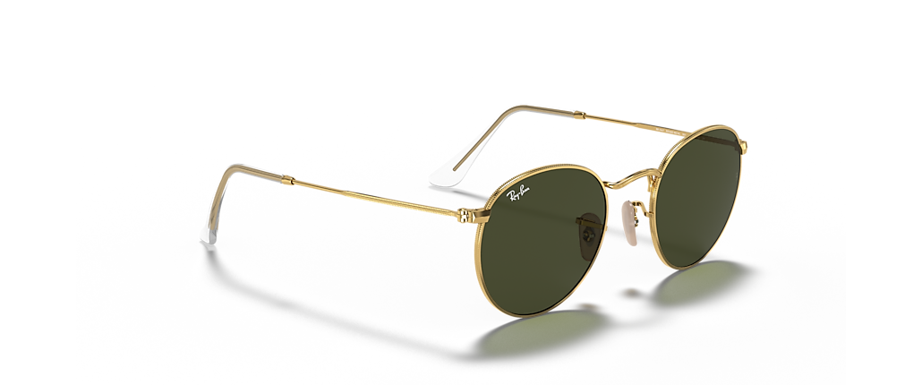 Ray-Ban RB3447 Round Metal Arista Gold Sunglasses