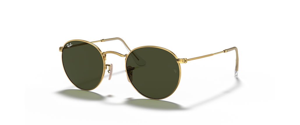 Ray-Ban RB3447 Round Metal Arista Gold Sunglasses