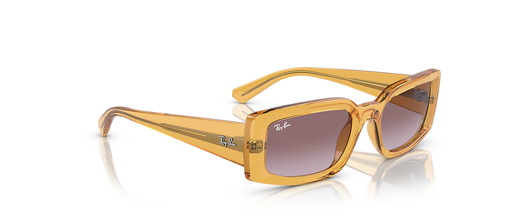 Ray-Ban RB4395 Kiliane Bio-Based Transparent Yellow Sunglasses