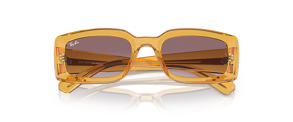 Ray-Ban RB4395 Kiliane Bio-Based Transparent Yellow Sunglasses