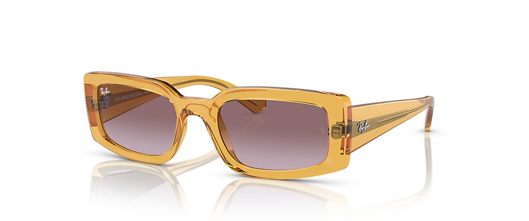 Ray-Ban RB4395 Kiliane Bio-Based Transparent Yellow Sunglasses
