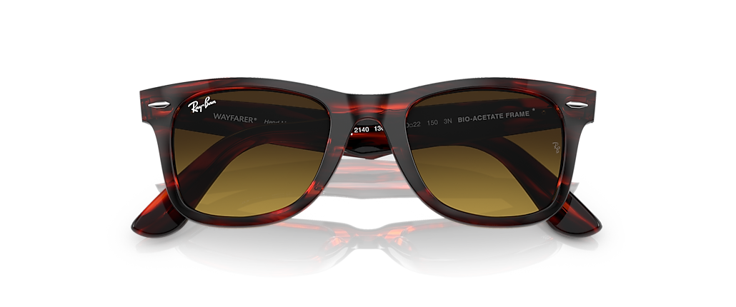 Ray-Ban RB2140 Original Wayfarer Bio-Based Striped Red Sunglasses Ray-Ban RB2140 Original Wayfarer Bio-Based Striped Red Sunglasses