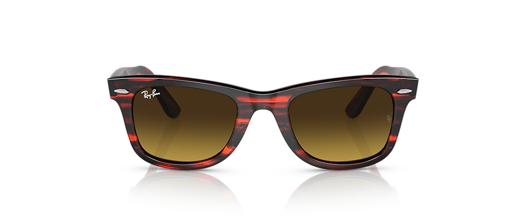 Ray-Ban RB2140 Original Wayfarer Bio-Based Striped Red Sunglasses Ray-Ban RB2140 Original Wayfarer Bio-Based Striped Red Sunglasses