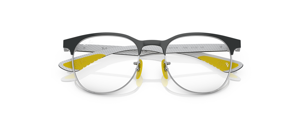 Ray-Ban RB8327VM RB8327M Optics Scuderia Ferrari Collection Grey On Silver Frames Ray-Ban RB8327VM RB8327M Optics Scuderia Ferrari Collection Grey On Silver Frames