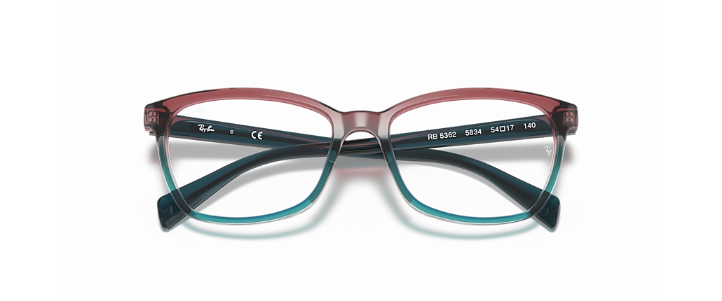 Ray-Ban RB5362 Optics Burgundy White & Blue Frames