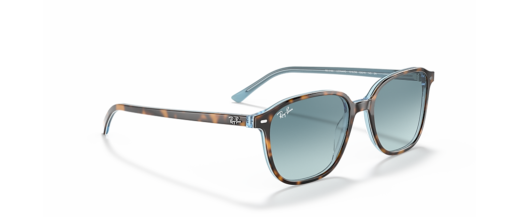 Ray-Ban RB2193 Leonard Havana On Light Blue Sunglasses Ray-Ban RB2193 Leonard Havana On Light Blue Sunglasses