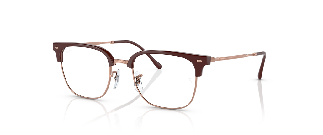Ray-Ban RB7216 New Clubmaster Optics Bordeaux On Rose Gold Frames Ray-Ban RB7216 New Clubmaster Optics Bordeaux On Rose Gold Frames