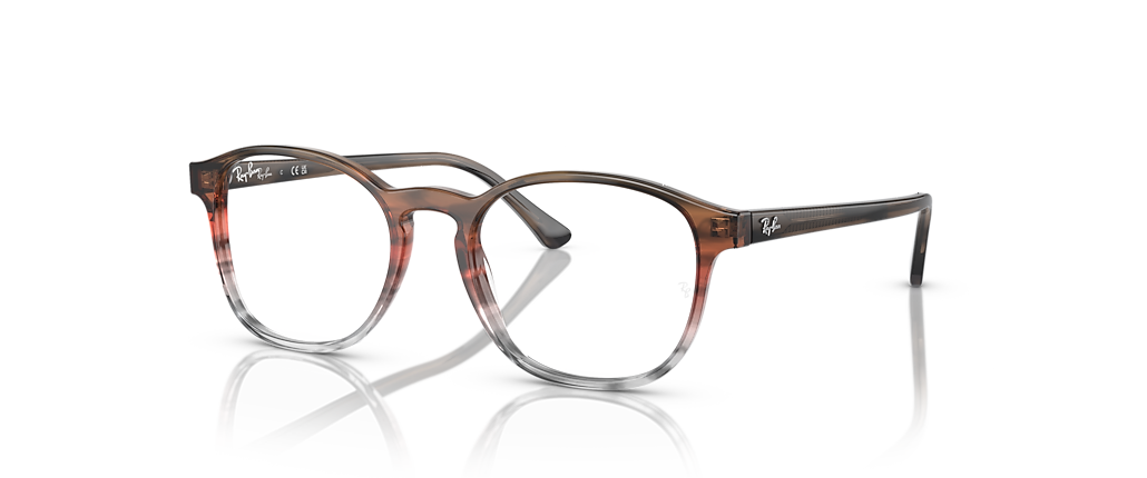 Ray-Ban RB5417 Optics Striped Brown & Red Frames