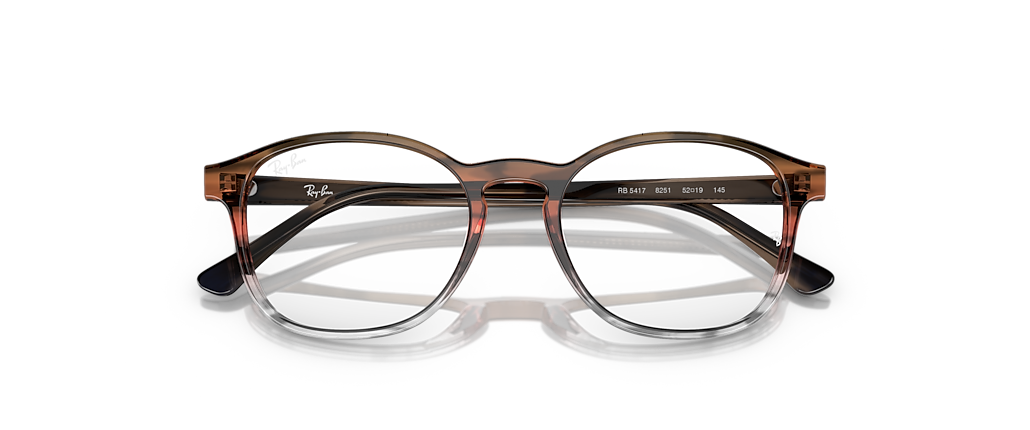 Ray-Ban RB5417 Optics Striped Brown & Red Frames