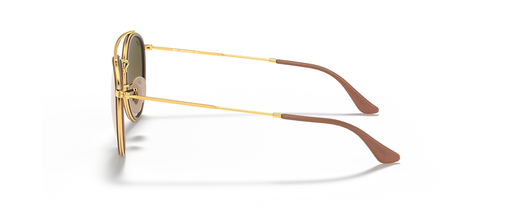 Ray-Ban RB3647N Round Double Bridge Arista Gold Sunglasses Ray-Ban RB3647N Round Double Bridge Arista Gold Sunglasses