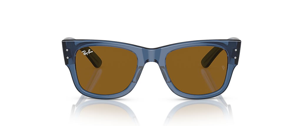 Ray-Ban RB0840SF Mega Wayfarer Bio-Based Transparent Blue Sunglasses