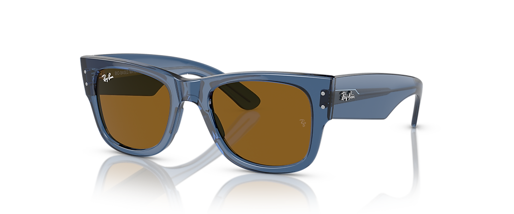 Ray-Ban RB0840SF Mega Wayfarer Bio-Based Transparent Blue Sunglasses