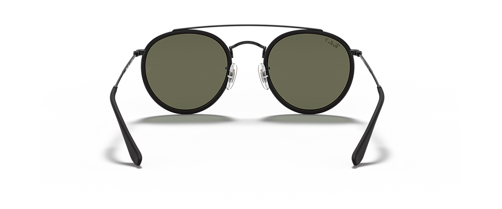 Ray-Ban RB3647N Round Double Bridge Black Sunglasses Ray-Ban RB3647N Round Double Bridge Black Sunglasses