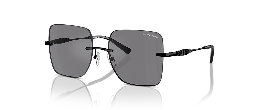 Michael Kors MK1150 Québec Grey Solid Black Mirror Sunglasses Michael Kors MK1150 Québec Grey Solid Black Mirror Sunglasses