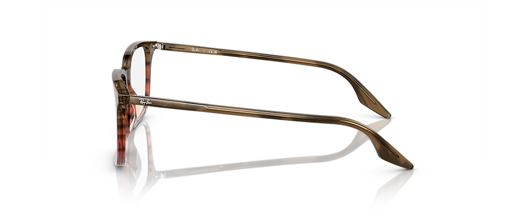 Ray-Ban RB5421 Optics Striped Brown & Red Frames