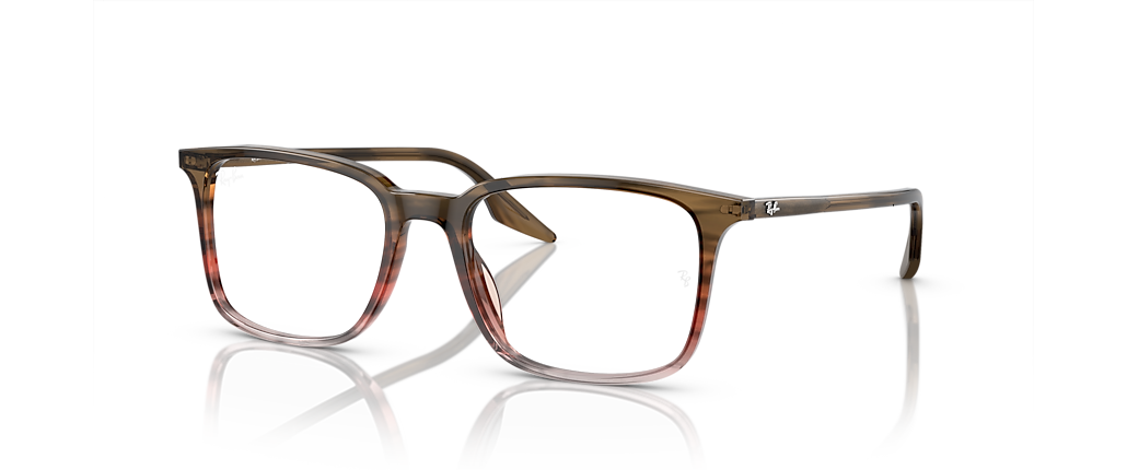 Ray-Ban RB5421 Optics Striped Brown & Red Frames