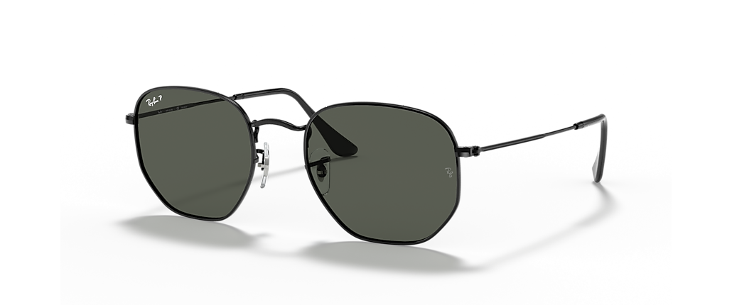Ray-Ban RB3548N Hexagonal Flat Lenses Black Sunglasses Ray-Ban RB3548N Hexagonal Flat Lenses Black Sunglasses